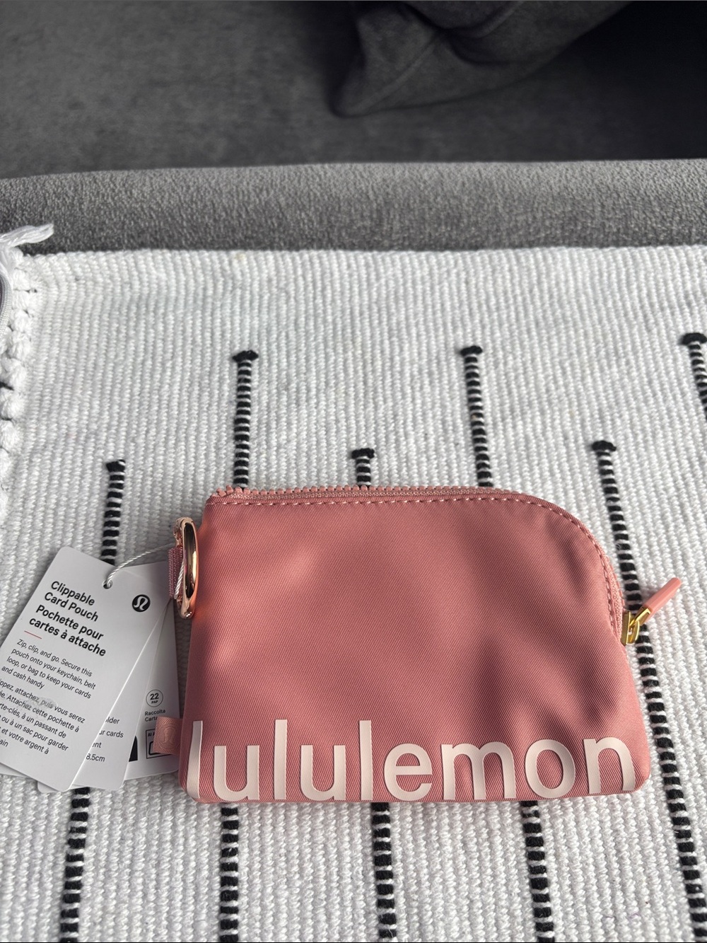 lululemon athletica Dusty Rose Clip-On Card Pouch